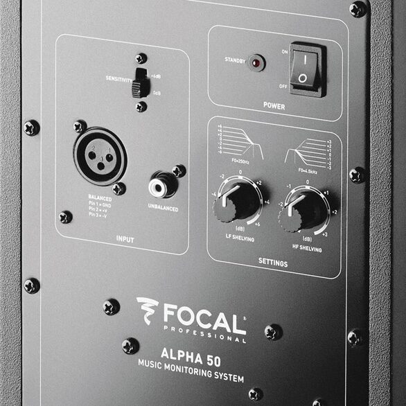 Focal Alpha 50 Powered Studio Monitor, Detail Back