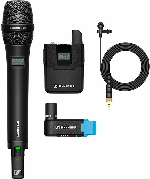 Sennheiser AVX Digital Wireless Interview Set Combination System with Lavalier and Handheld Microphones, New, Main