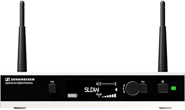 Sennheiser SL TS 153 GN-L Set DW Podium Gooseneck Wireless Microphone System, New, Receiver Front