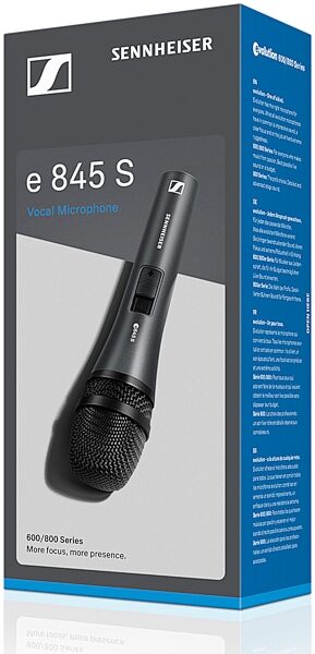 Sennheiser e845 Supercardioid Dynamic Handheld Microphone, E845s (with On/Off Switch), Package