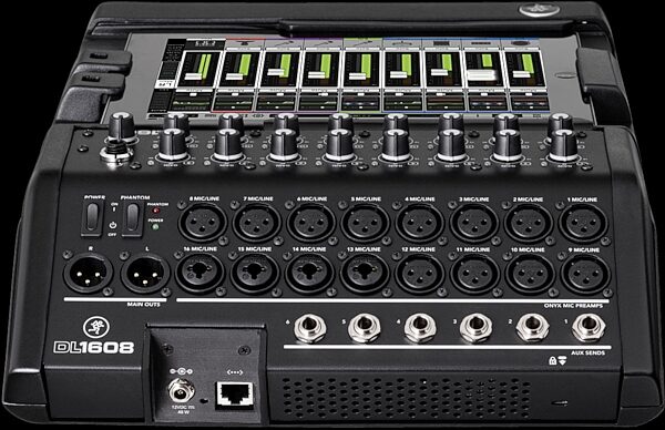 Mackie DL1608 Digital iPad Controlled Mixer, with Lightning Connector (8-Bus), Rear View