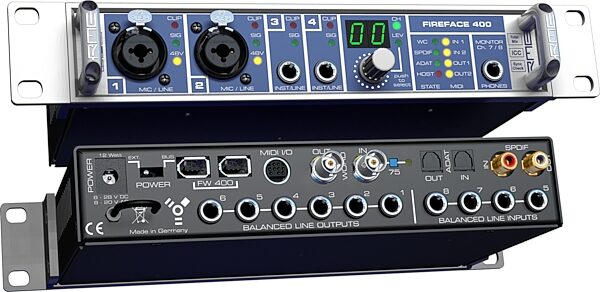 RME Fireface 400 FireWire Audio Interface, Ins and Outs