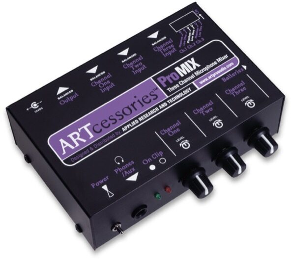 ART ProMIX 3-Channel Microphone Mono Mixer, Blemished, main