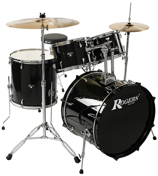 Rogers RD507 Prospector 5-Piece Drum Kit, Blacksmith Black