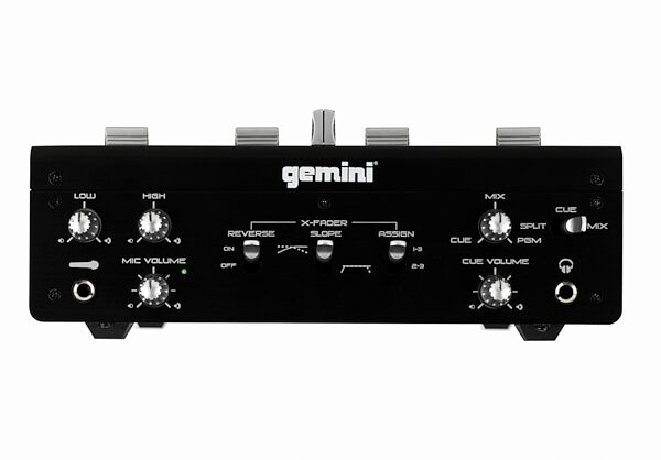 Gemini PS04 3-Channel 10 in. DJ Mixer with DSP Effects, Front