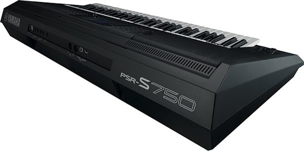 Yamaha PSR-S750 Arranger Workstation Keyboard, 61-Key, Rear Angle
