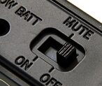 AKG WMS40 UHF Guitar/Bass Wireless System, PT 40 Switch Closeup