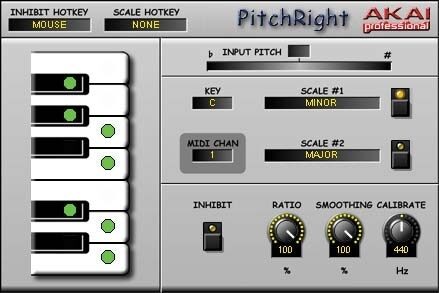 Akai PitchRight VST Plug-In Software, Main