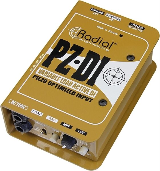 Radial PZDI Active DI Direct Box for Acoustic Instruments, New, view
