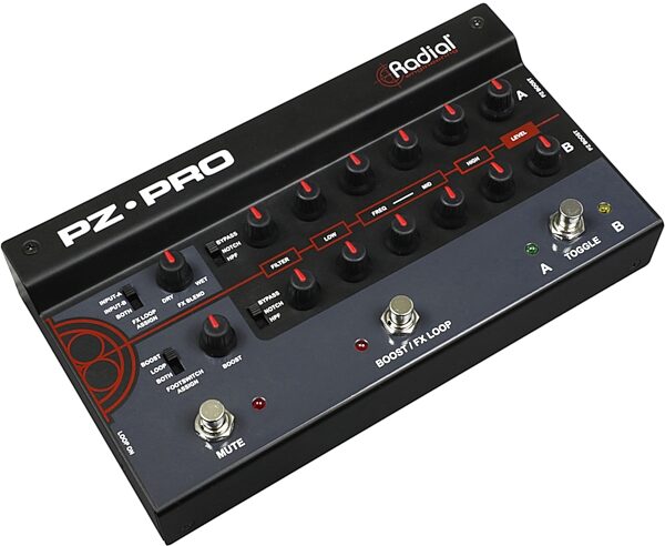 Radial PZ-Pro Dual Channel Acoustic Preamp, New, Action Position Back