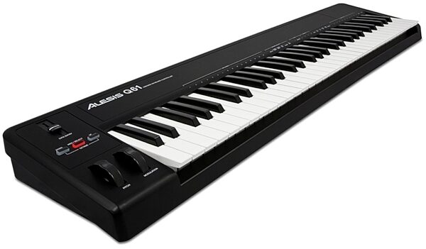 Alesis Q61 USB/MIDI Keyboard Controller (61-Key), Angle