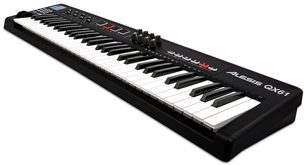 Alesis QX61 Advanced MIDI Keyboard Controller (61-Key), Angle