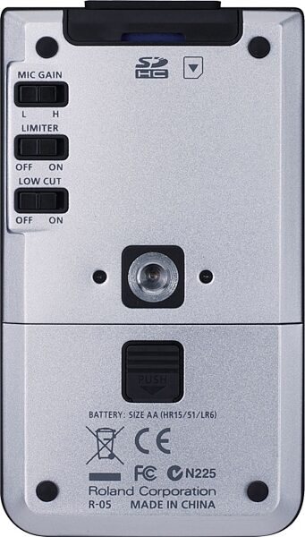 Roland R-05 Digital Handheld Recorder, Back