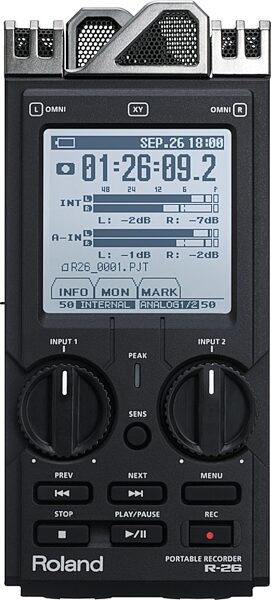 Roland R-26 Portable Recorder, Front