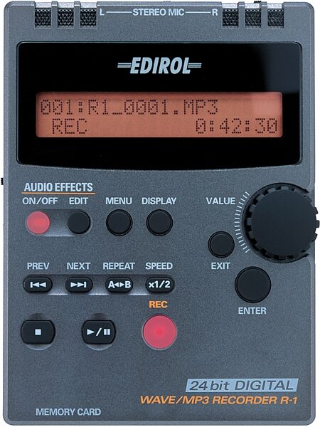 Edirol R1 Portable 24-Bit WAVE/MP3 Recorder and Player, Main