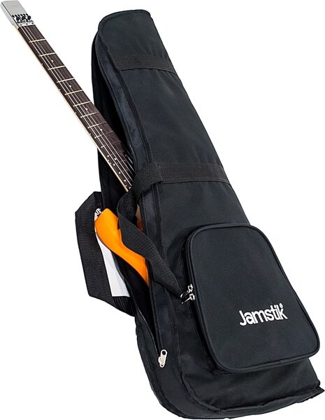 Jamstik Studio MIDI Electric Guitar (with Gig Bag), Orange, Action Position Back