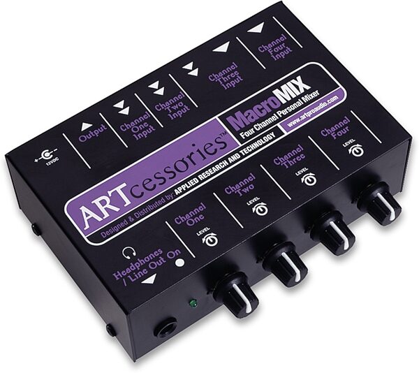 ART MacroMIX Four-Channel Personal Mixer, New, Action Position Back