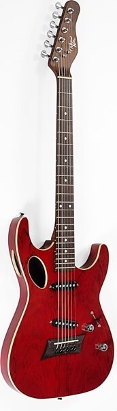 Michael Kelly Hybrid 60 Port Electric Guitar, Trans Red, Open Box (Very Good), Action Position Front