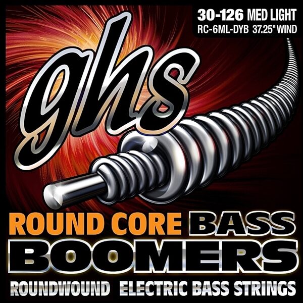 GHS RC6M Round Core 6-String Electric Bass Boomers, Main