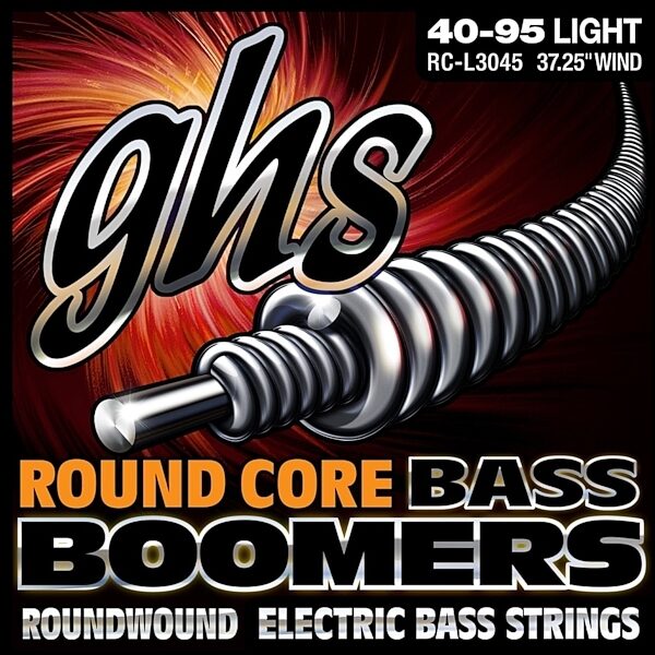 GHS Round Core Electric Bass Boomers Strings, Light