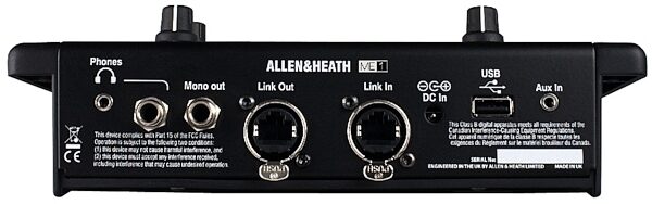 Allen and Heath ME-1 40-Channel Personal Monitor Mixer, New, Rear
