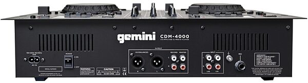 Gemini CDM-4000 Dual MP3/CD/USB Player, Rear