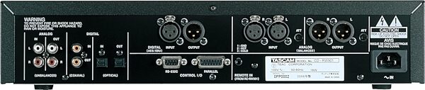 TASCAM CDRW901 Professional CD Recorder, Rear