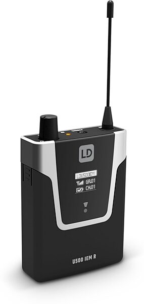 LD Systems U500 In-Ear Monitoring System, U504.7 IEM, 470-490 MHz, Angled Front