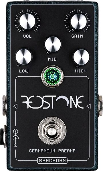 Spaceman Redstone Germanium Preamp Pedal, Teal, Action Position Back