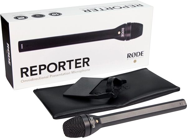 Rode Reporter Omnidirectional Interview Microphone, Warehouse Resealed, Action Position Back