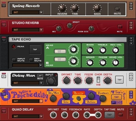 Native Instruments Guitar Rig Software Edition (Macintosh and Windows), Time Based Effects
