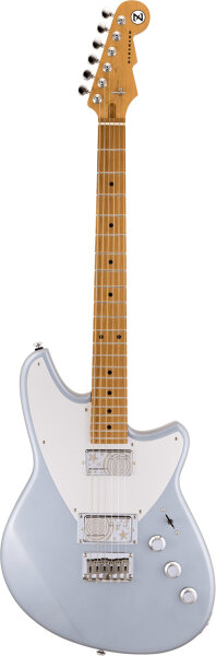Reverend Billy Corgan Z-One Electric Guitar, Silver Freeze, Action Position Back