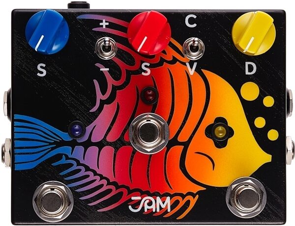 JAM Pedals RipplyFall Bass Chorus Vibrato Phaser Pedal, Action Position Side