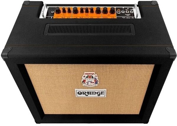 Orange Rockerverb 50 MkIII Neo Guitar Combo Amplifier (50 Watts, 2x12"), Black, Top Angle