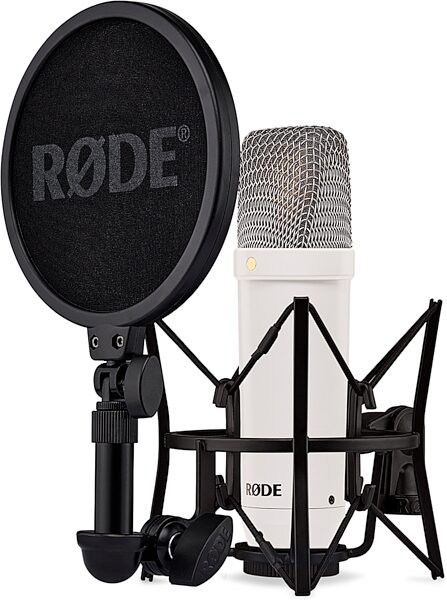 Rode NT1 Signature Series Studio Condenser Microphone, White, Action Position Back