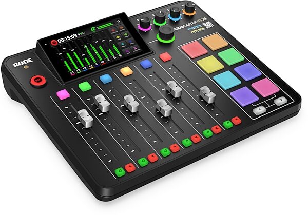Rode RODECaster Pro II Audio Production Studio, New, Action Position Back