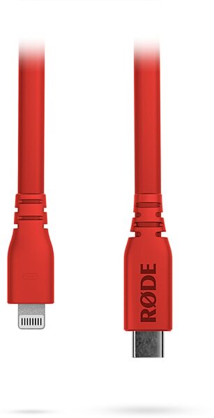 Rode SC19 1.5m USB-C to Lightning Accessory Cable, Red, Action Position Back