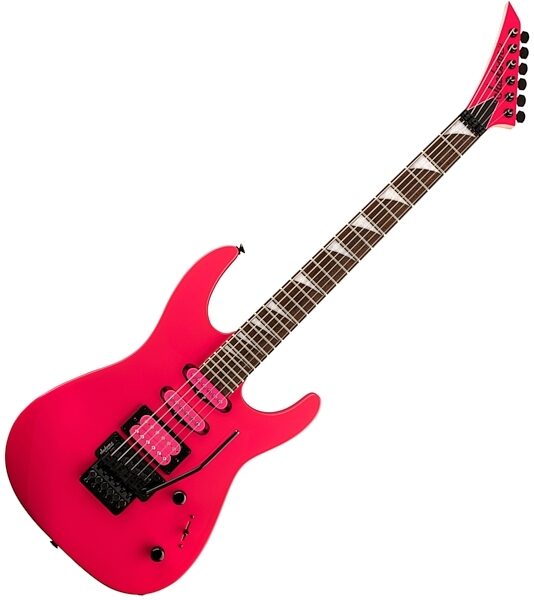 Jackson X Series Dinky DK3XR HSS Electric Guitar, Neon Pink, USED, Blemished, Action Position Front