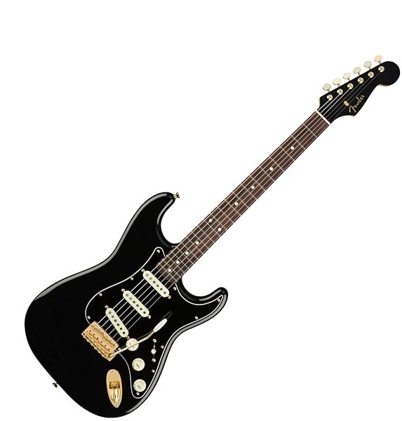 Fender Limited Edition Made In Japan Midnight Stratocaster Electric Guitar (with Gig Bag), Action Position Back