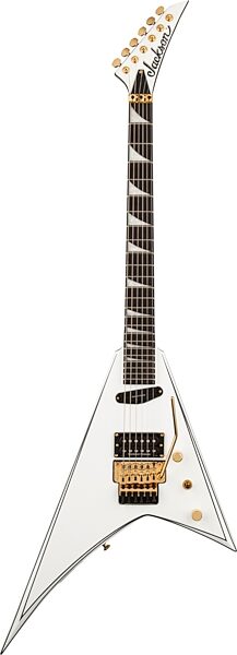 Jackson Concept Rhoads RR24 HS Electric Guitar (with Case), White with Black Pinks, USED, Blemished, Action Position Back