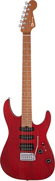 Charvel Pro-Mod DK24 HSS 2PT CM Ash Electric Guitar, Red Ash, USED, Warehouse Resealed, Action Position Back