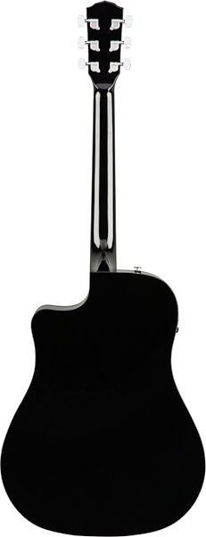 Fender CD-60SCE Solid Top Dreadnought Acoustic-Electric Guitar, Walnut Black, Action Position Back