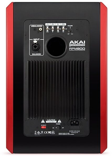 Akai RPM800 8" Active Studio Monitor Speakers, Rear