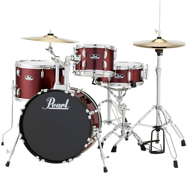 Pearl RS584C Roadshow Complete Bop Drum Kit, 4-Piece, Wine Red, Wine Red