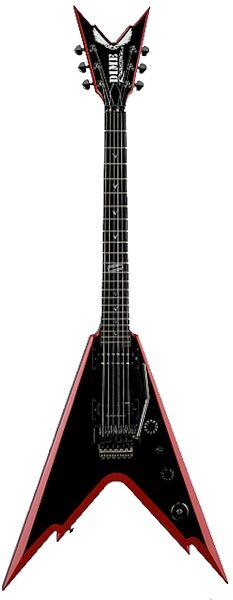 Dean Razorback V Electric Guitar (with Case), Classic Black with Red Bevels