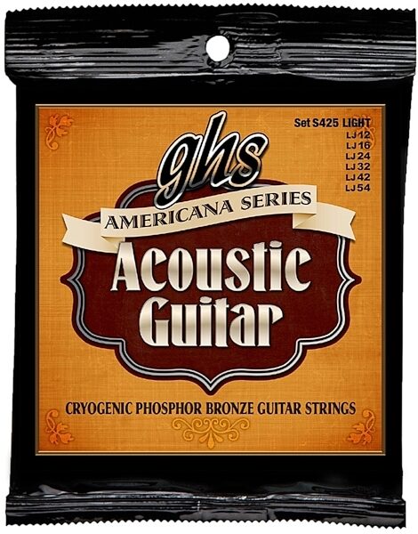 GHS Americana Phosphor Bronze Acoustic Guitar Strings, Light
