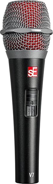 SE Electronics V7 SWITCH Dynamic Supercardioid Microphone, Original Silver, Action Position Back