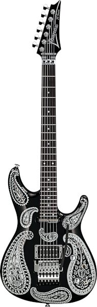 Ibanez JS-1 Joe Satriani Signature Electric Guitar (with Case), Black Paisley, Blemished, Action Position Back