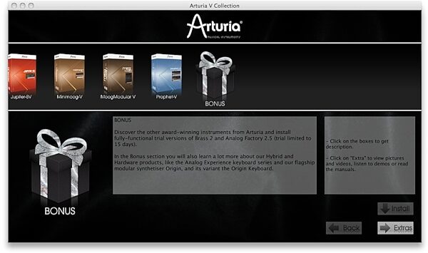 Arturia Vintage Collection 2 Software Bundle, Screenshot 1