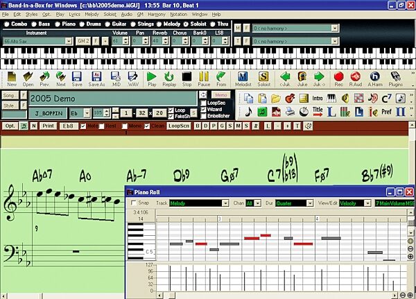 PG Music Band in a Box (Macintosh), Main